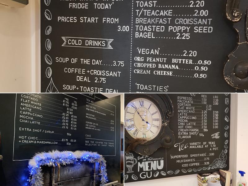 Ground Up Coffee Shop Menu