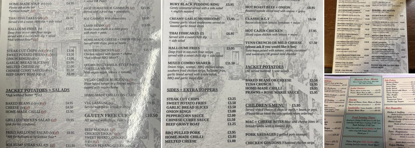 The Brown Cow Menu