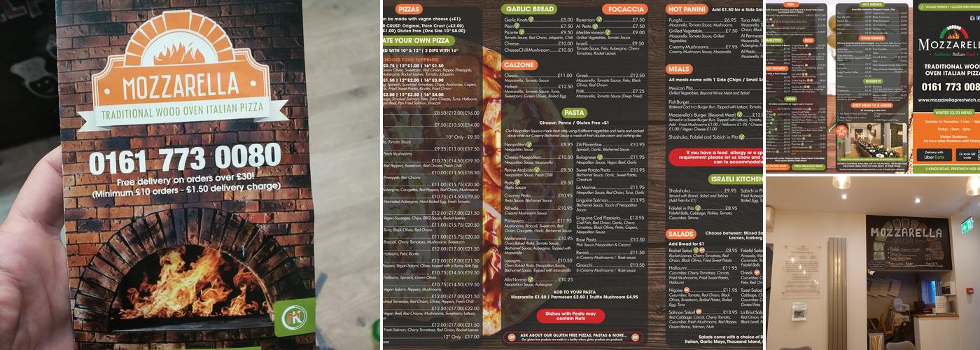 Mozzarella Kosher Menu