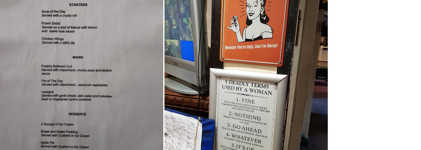 The Hollins Bush Inn Menu