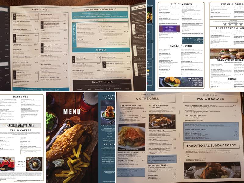 The Blue Bell (Bury) Menu