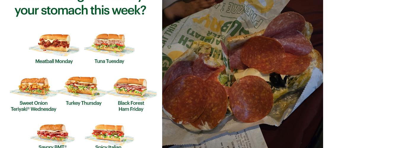 Subway Menu
