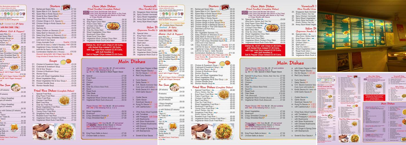 Golden Fish Menu