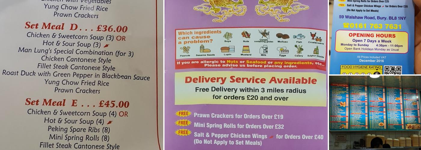 Man Lung Menu