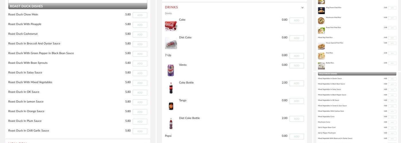 GOLDEN PHOENIX Chinese Takeaway Menu