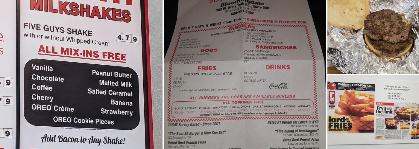 Five Guys Menu