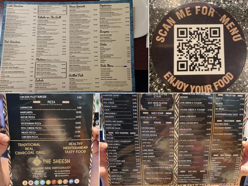 The Sheesh Turkish BBQ Menu