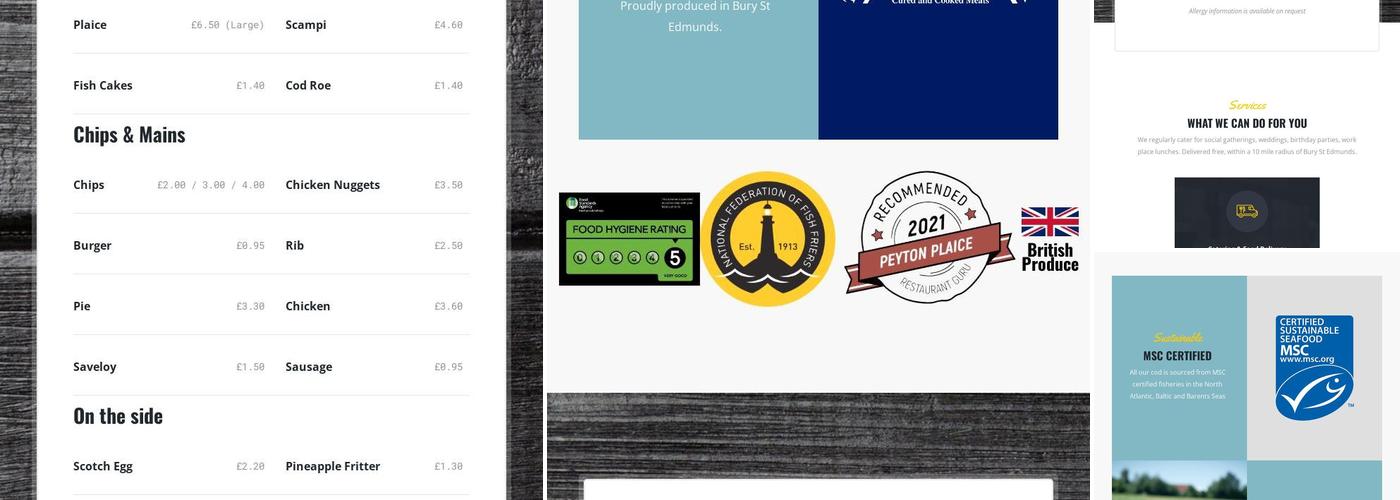 Peyton Plaice Menu