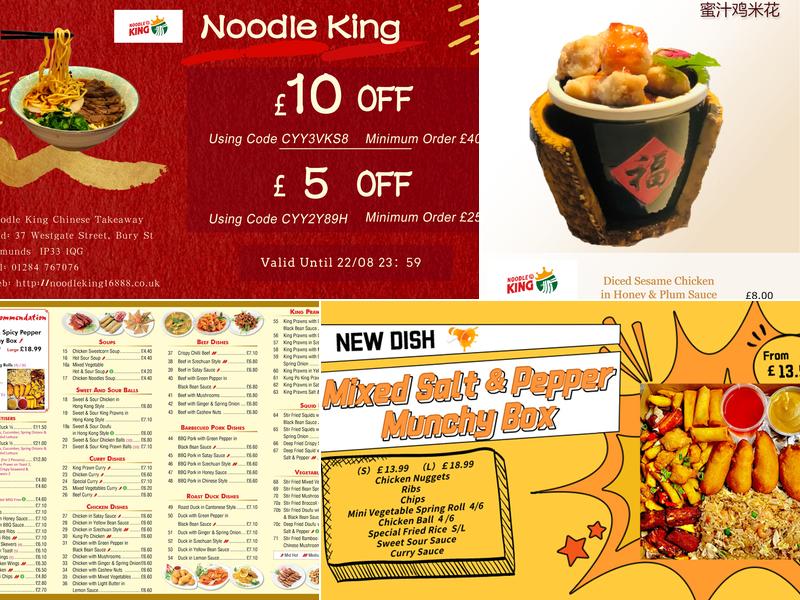Noodle King Chinese Takeaway Menu