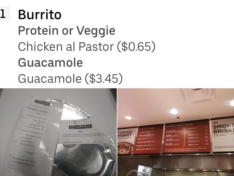 Chipotle Mexican Grill Menu