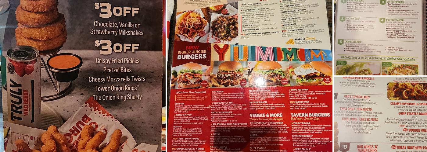 Red Robin Gourmet Burgers and Brews Menu
