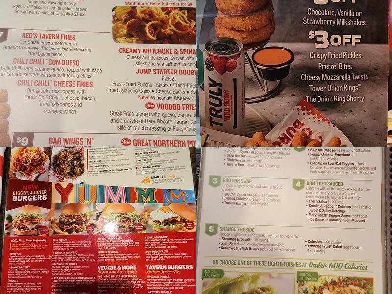 Red Robin Gourmet Burgers and Brews Menu