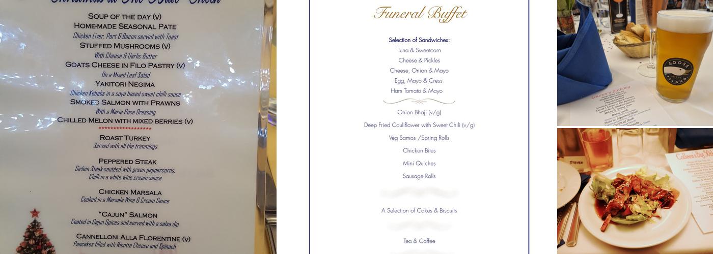 Blue Check Restaurant Menu