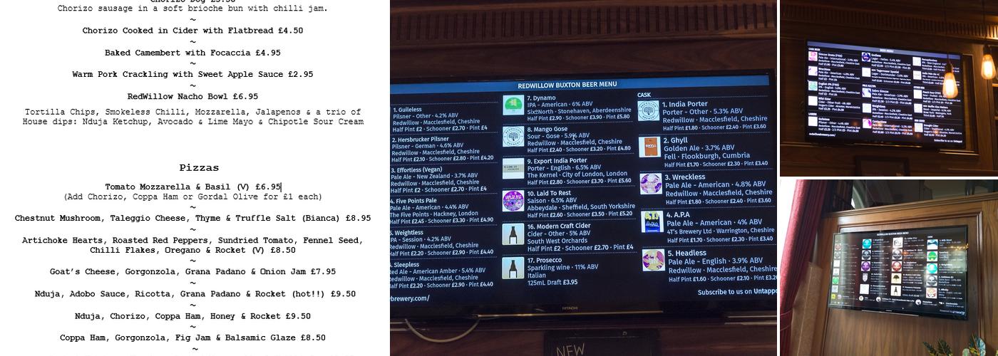 RedWillow Buxton Menu