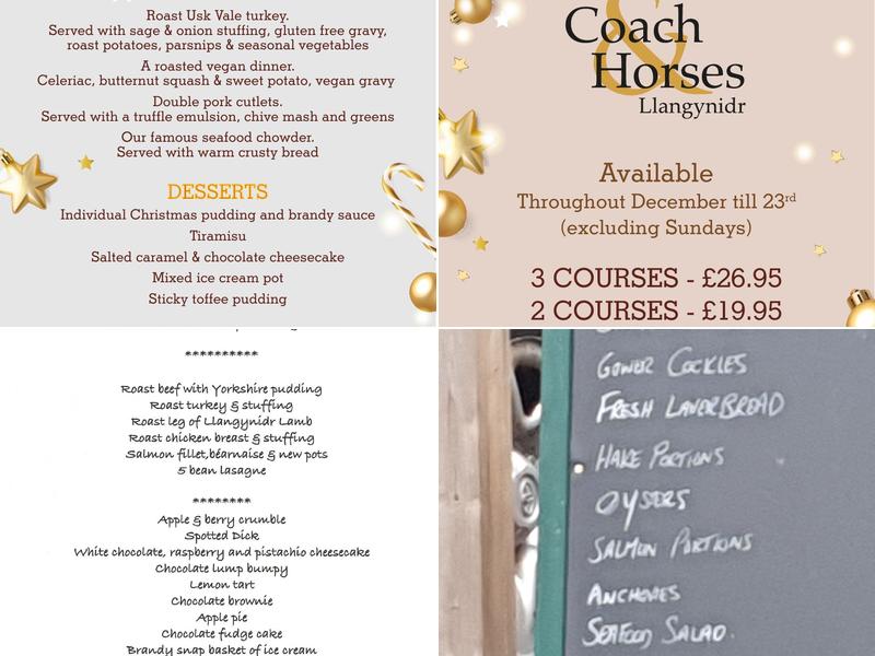 Coach & Horses Inn Menu