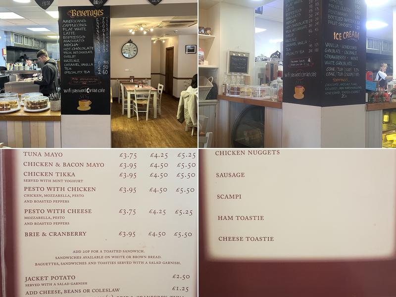 Cariad Cafe Menu