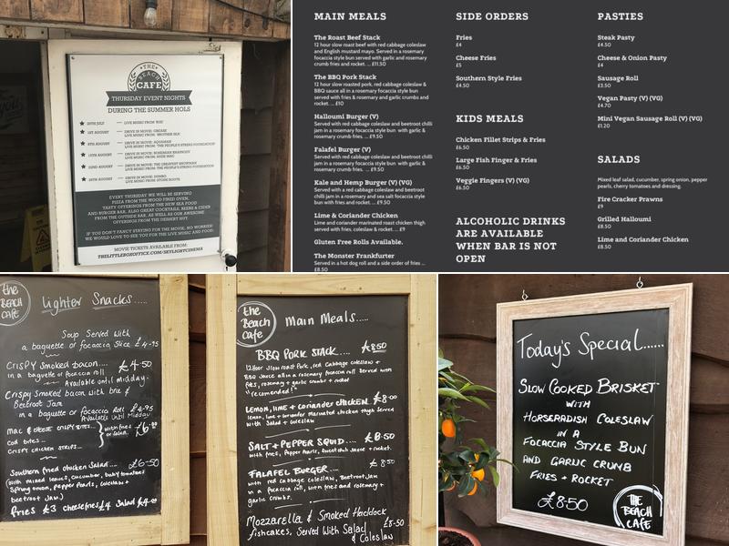 Caerhays Beach Cafe Menu