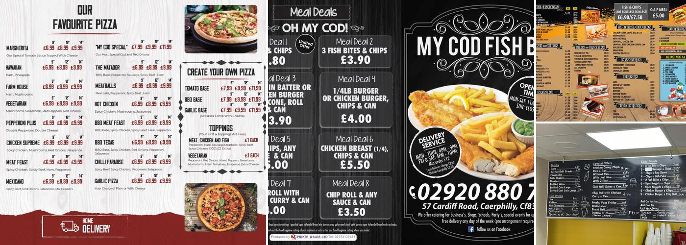 My Cod fish bar Menu