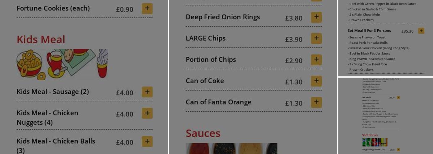 Pagoda Cantonese Menu