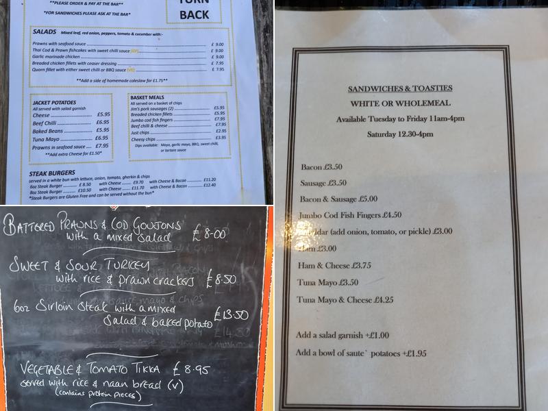 Never Turn Back Menu