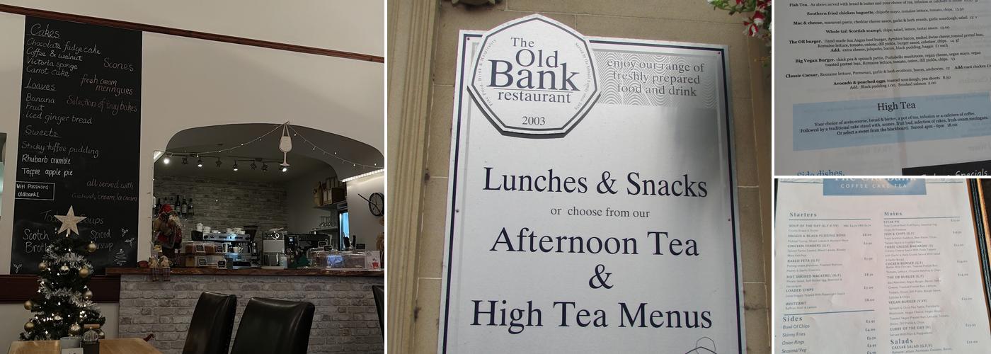 The Old Bank Restaurant Menu