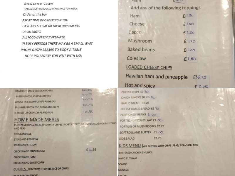 The Swingletree Menu