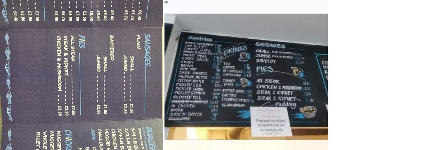 The Blue Chip Menu