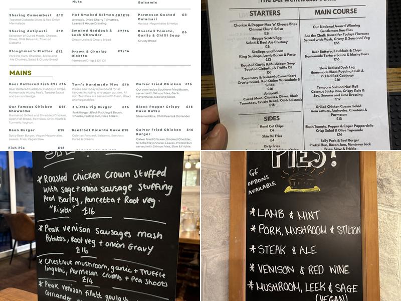 Derwentwater Arms Menu