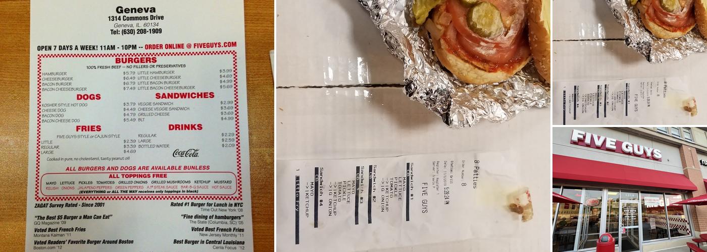Five Guys Menu