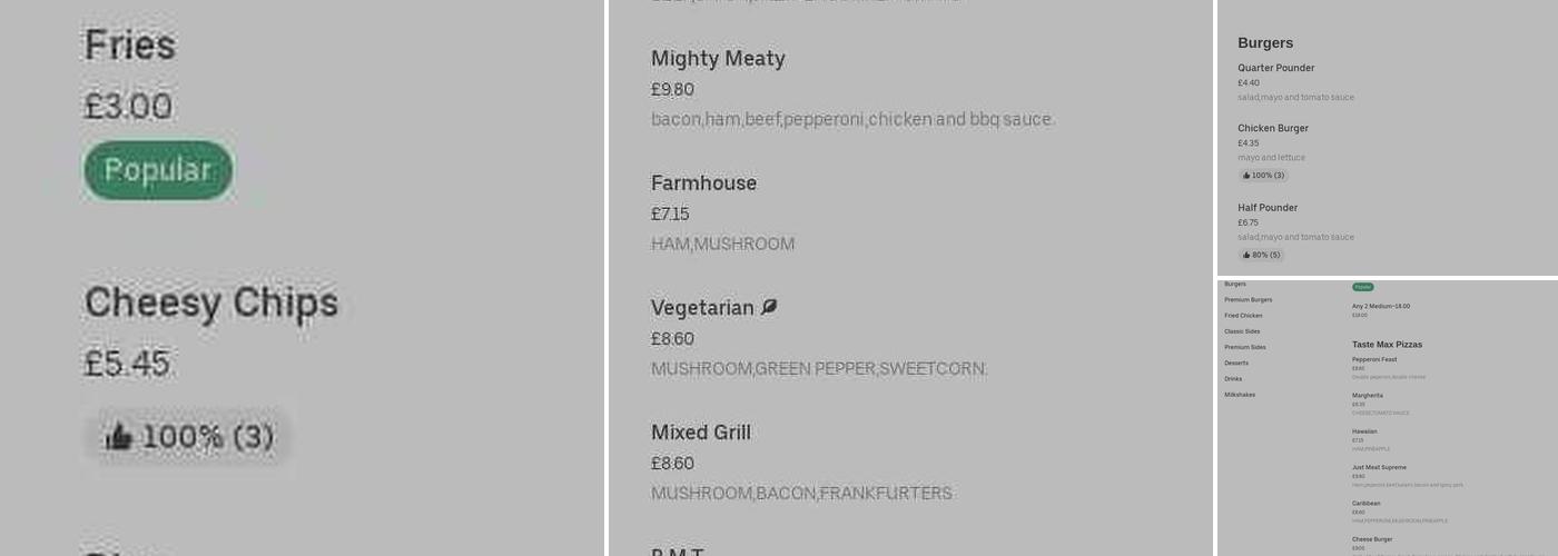 The Pizza Planet Ltd Menu