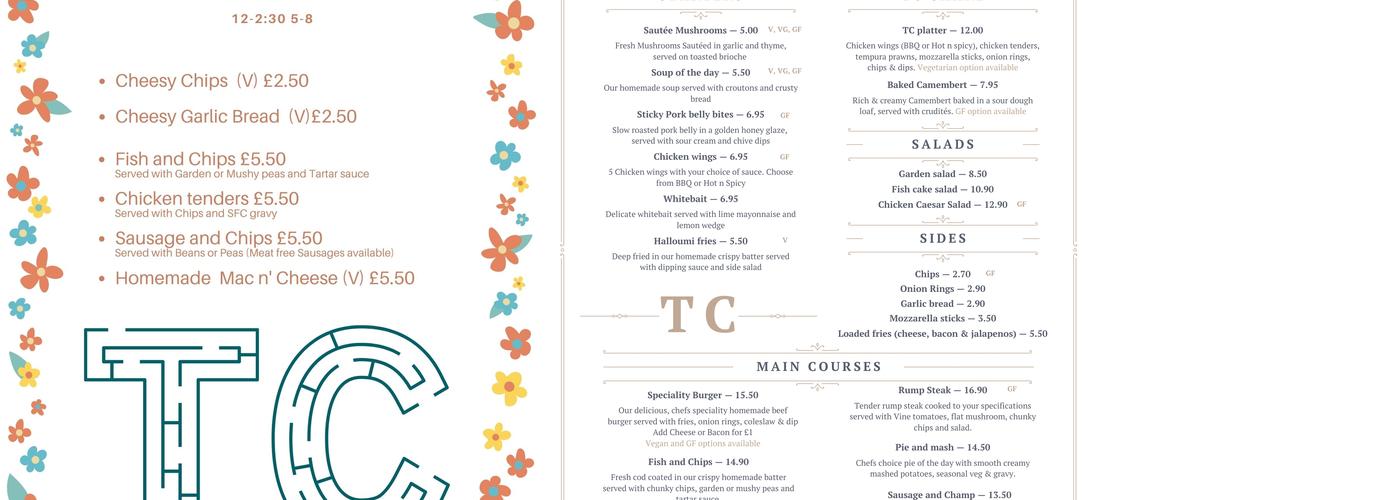 Thatched Cottage Menu