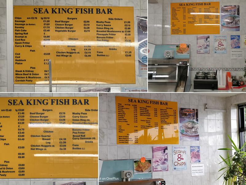 Sea King Fish Bar Menu