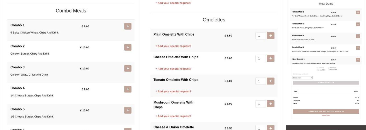 Pizza King kebab Menu