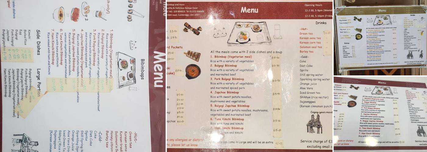 Bibimbap House Menu