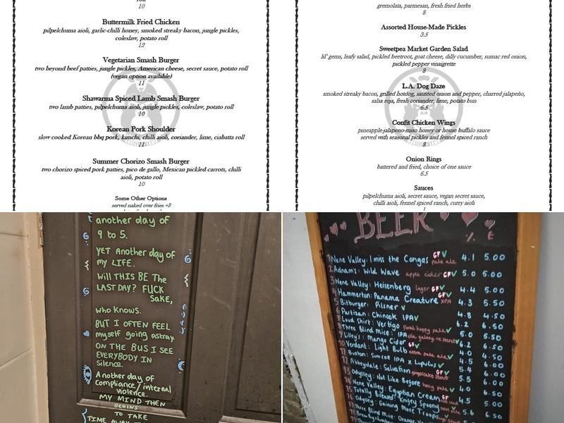 The Blue Moon Menu