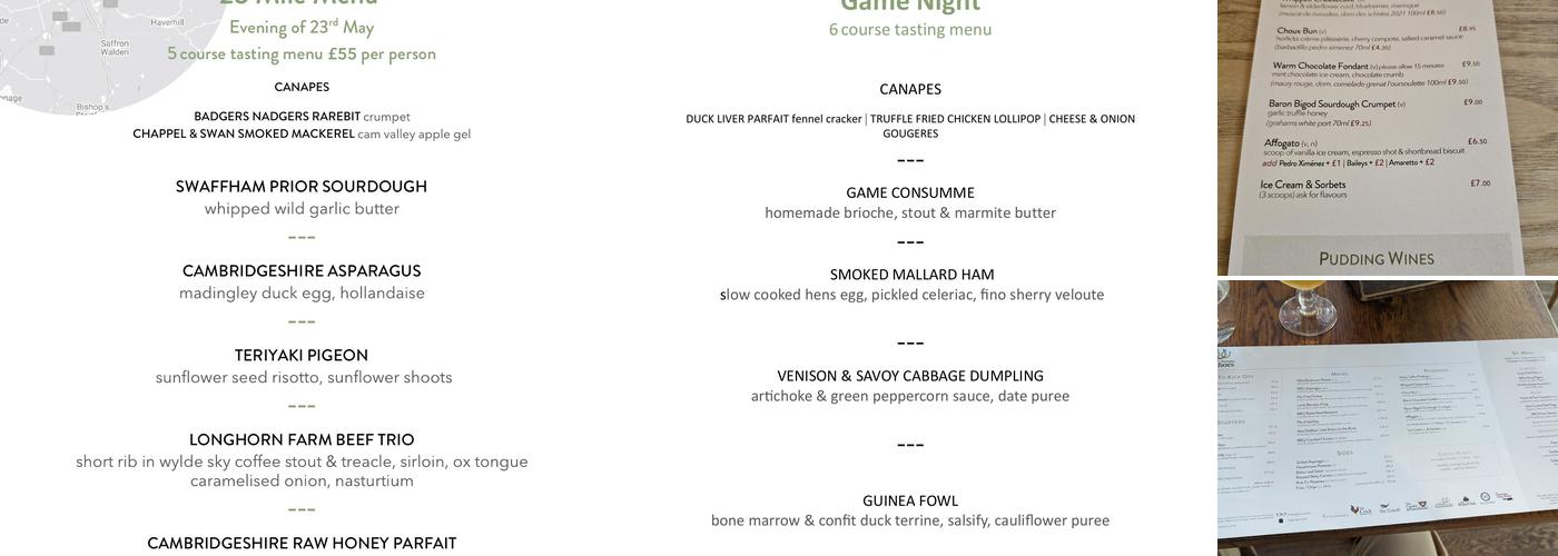 The Three Horseshoes Menu