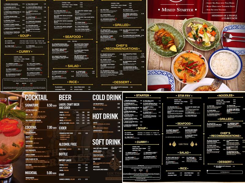 Luk Thai at The Cricketers Menu