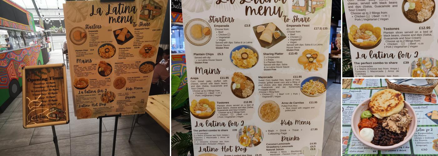 La Latina Bustaurante Menu