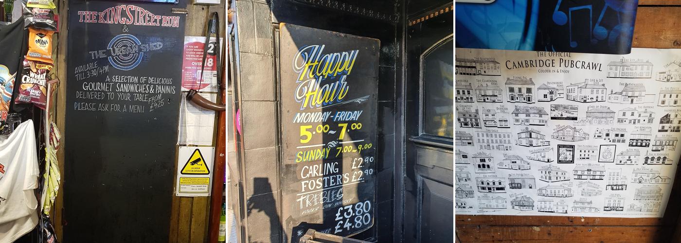 The King Street Run Menu