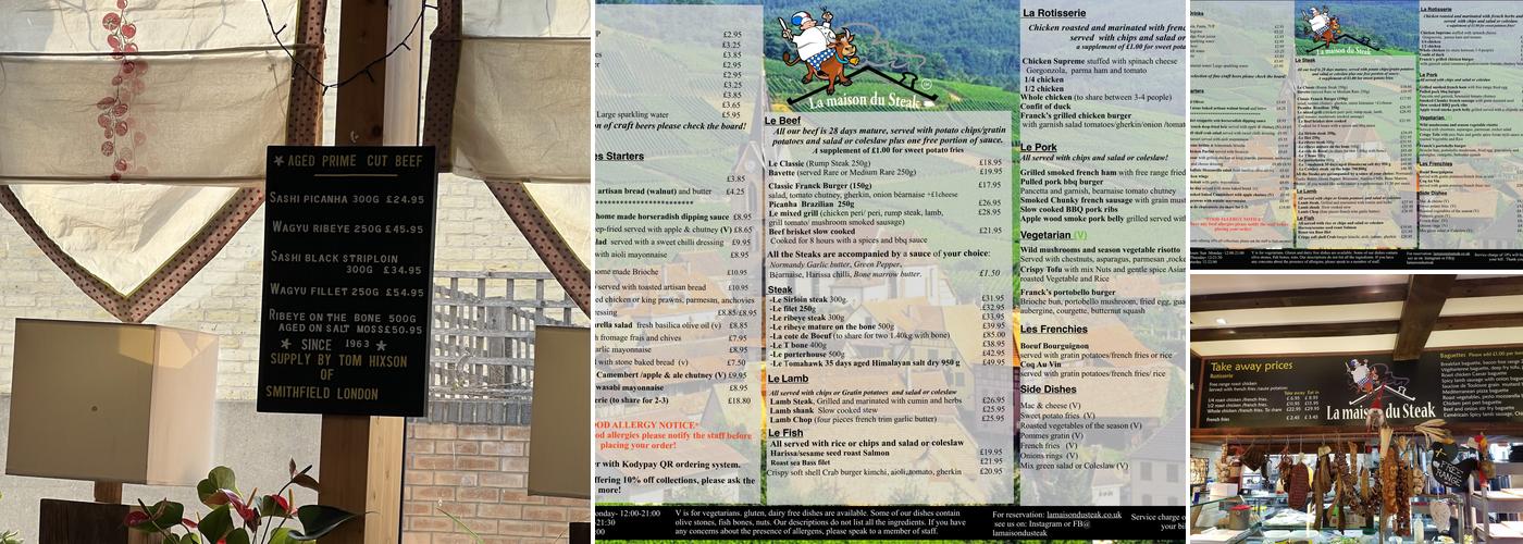 La Maison du Steak Menu