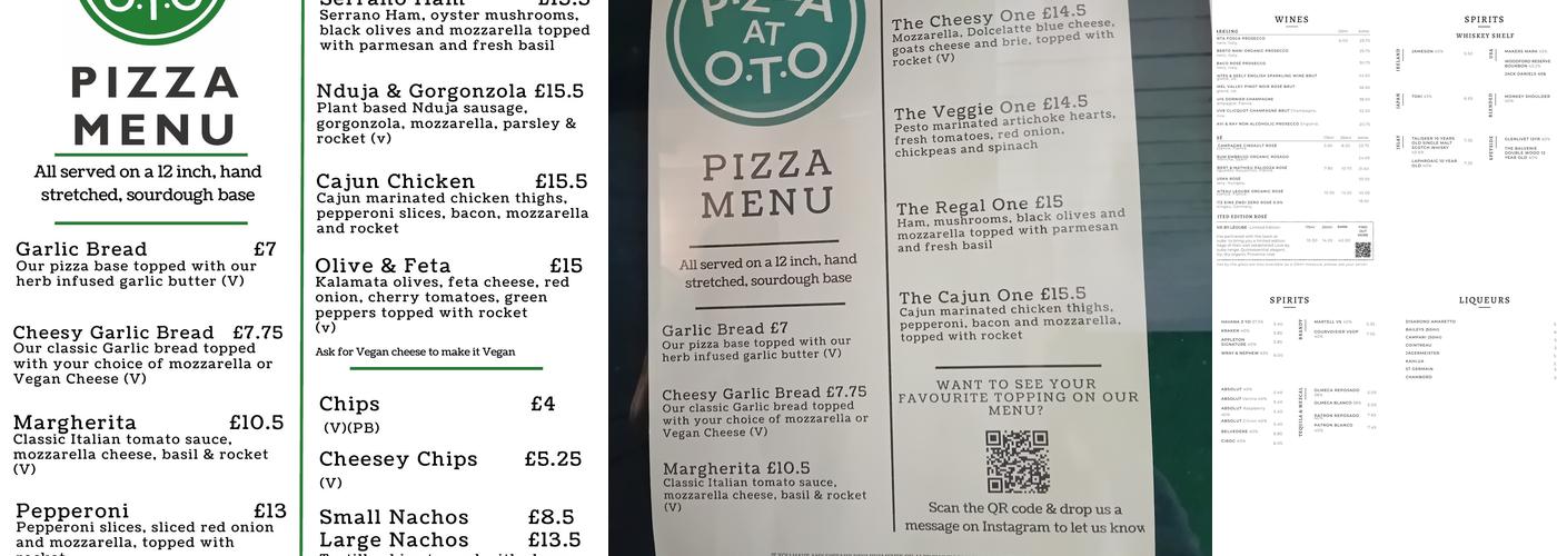 Old Ticket Office Menu