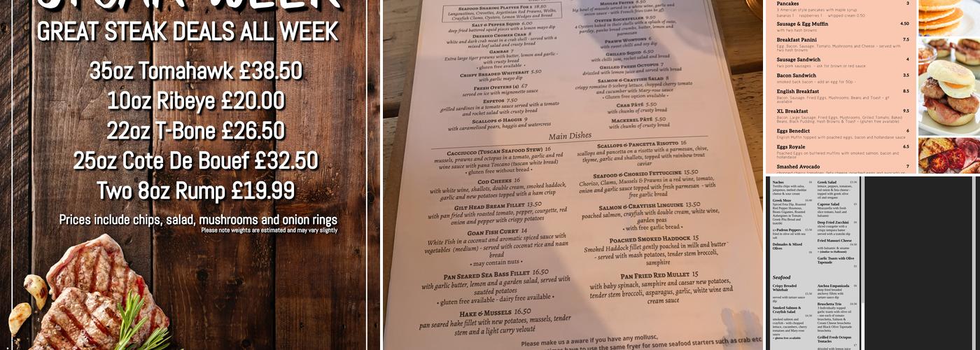 The Corner House Menu