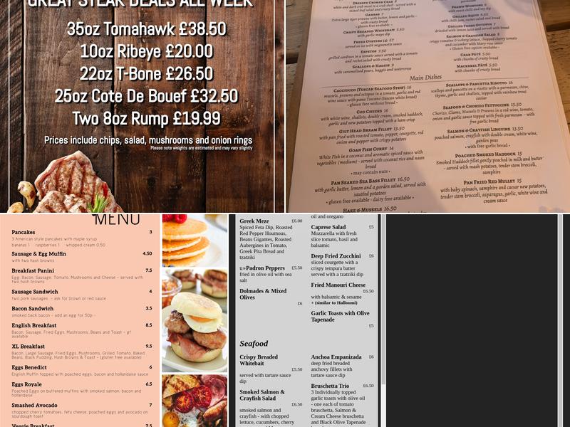 The Corner House Menu