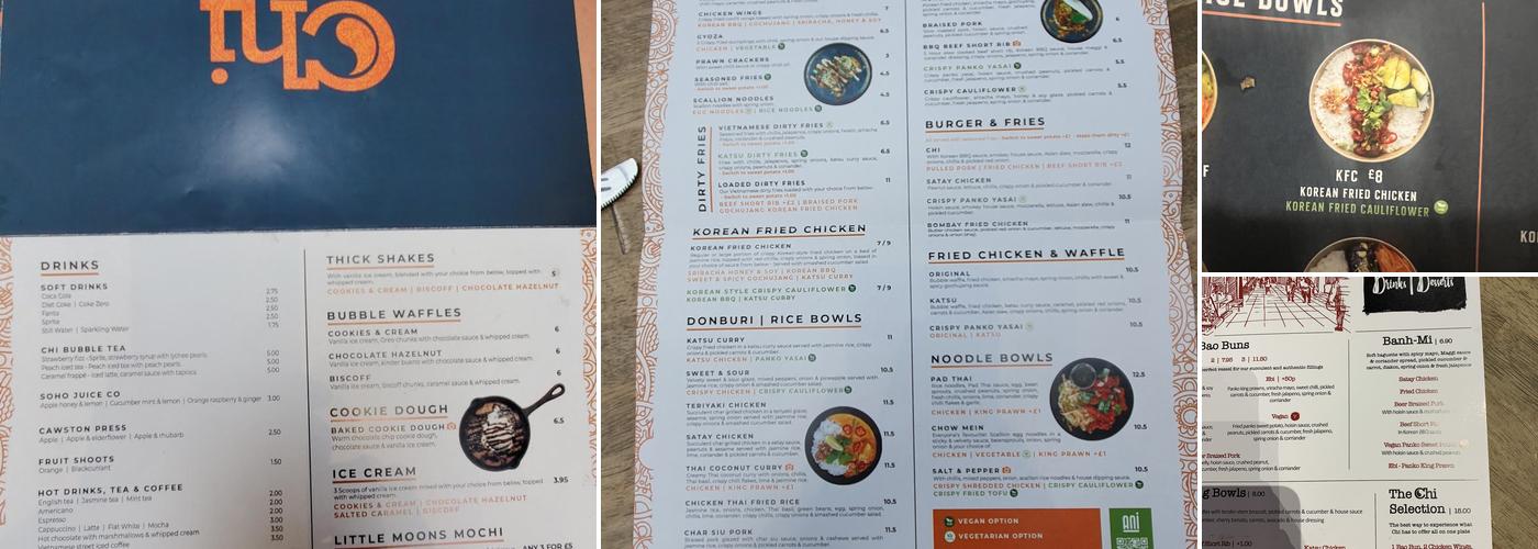 Chi Street food Menu