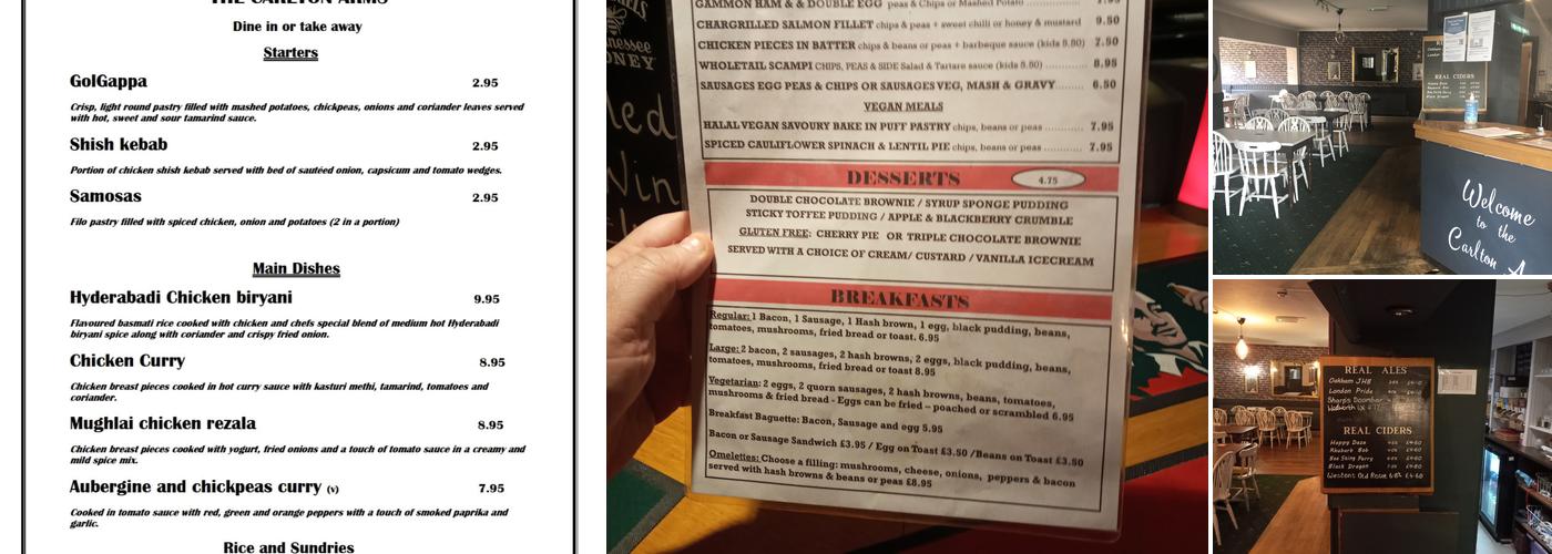 The Carlton Arms Menu