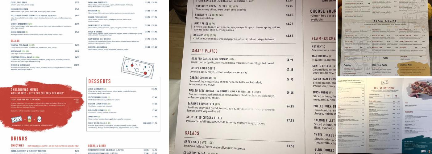 Amélie Flam-kuche Menu