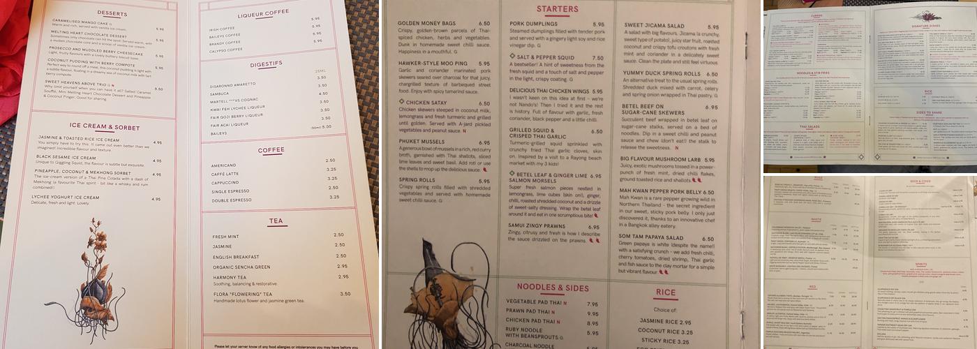 Giggling Squid - Cambridge Menu