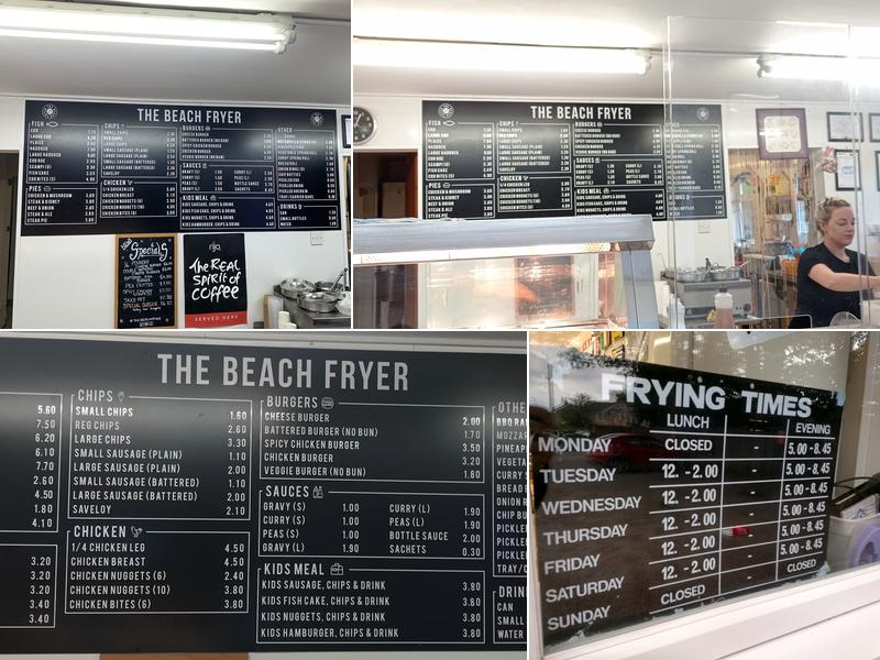 The Beach Fryer Menu