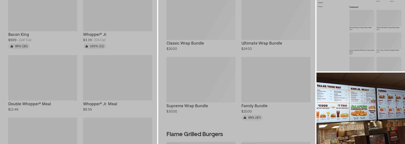 Burger King Menu