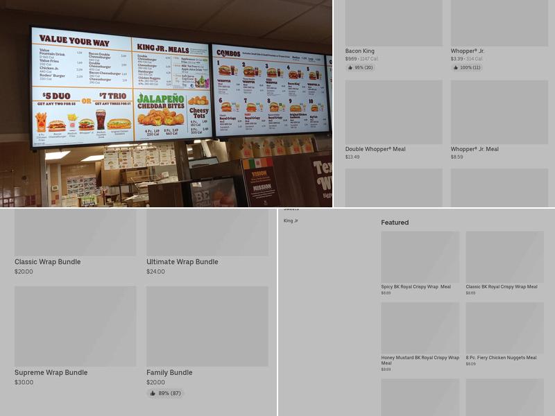 Burger King Menu
